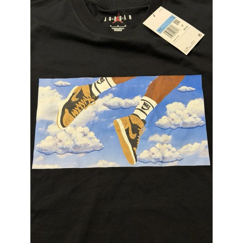 Jordan Flight Essentials Graphic Tee Black FZ1967 Mens M NWT